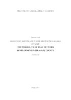 Mogućnost razvitka cestovne mreže Ličko-senjske županije
