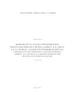 Komparativna analiza ekonomičnosti poslovanja poduzeća Hotel Jadran d. d. i Jelsa d. d. na temelju analize financijskih izvještaja
