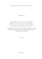 Komparativna analiza tehničkih i eksploatacijskih značajki motora s unutarnjim i vanjskim izgaranjem
