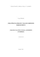 Strateško planiranje u malom i srednjem poduzetništvu